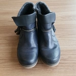 Rieker Leather Booties, Navy, size 38